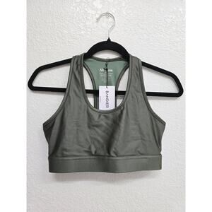 NWT All Access for Bandier Front Row Sports Bra Dark Green Size S/P